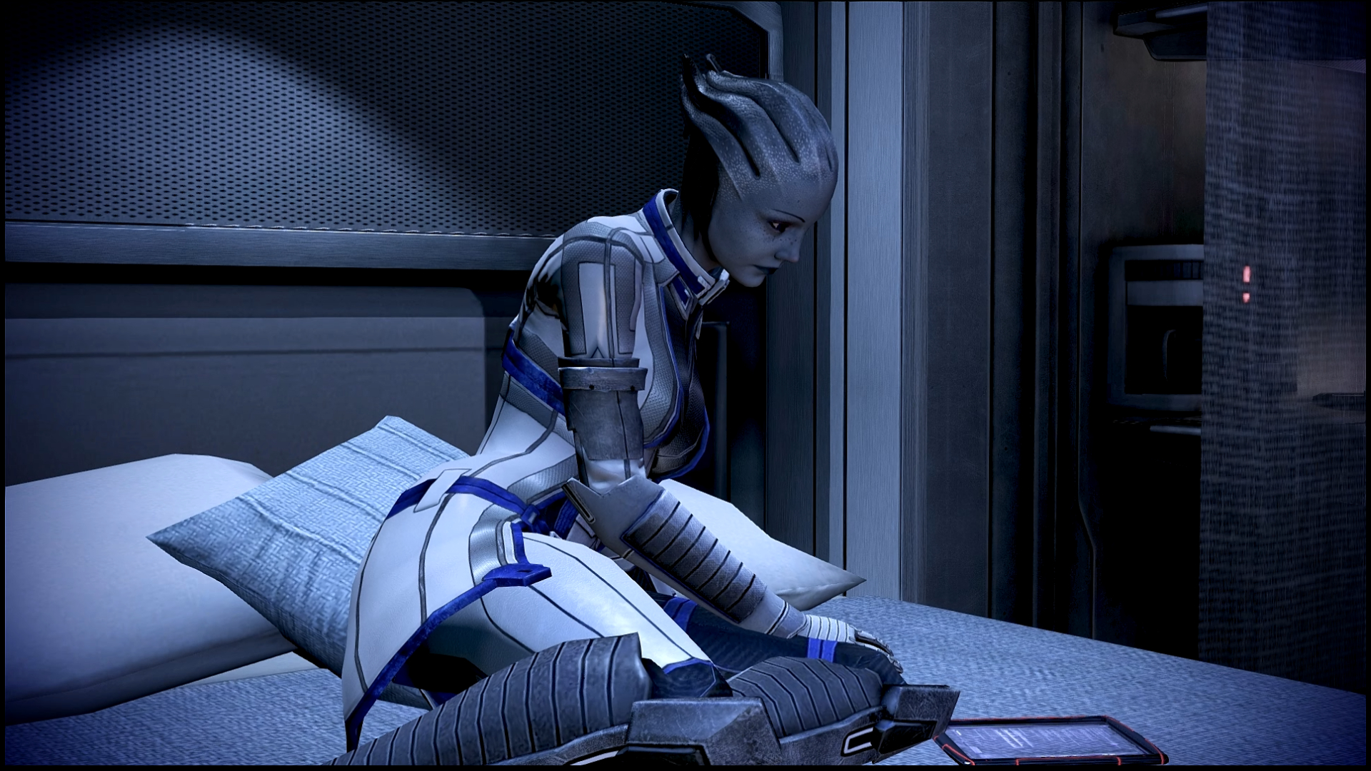 Mass Effect Liara Studying Dreamscene By Droot On Deviantart