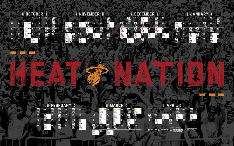 Miami Heat 2014-2015 NBA Schedule Wallpaper free desktop ...