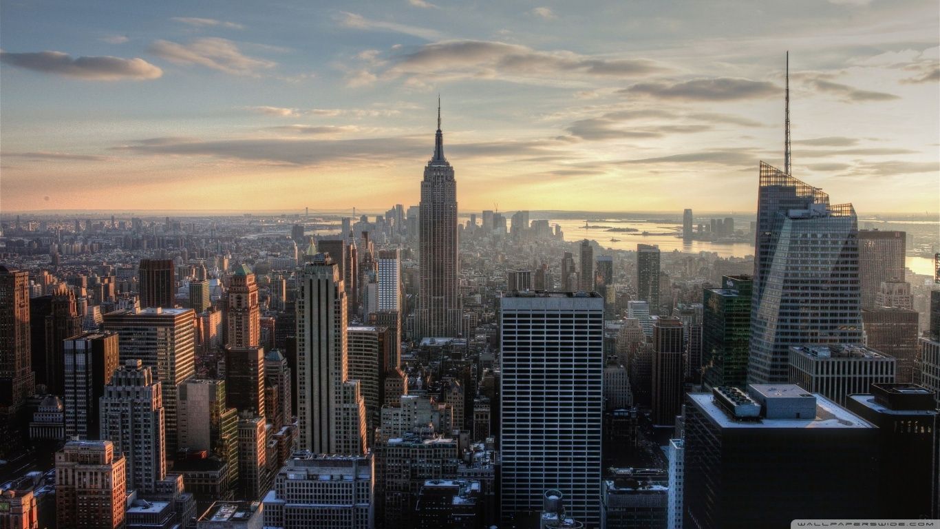 Aerial View Of Empire State Building HD desktop wallpaper High resolution
