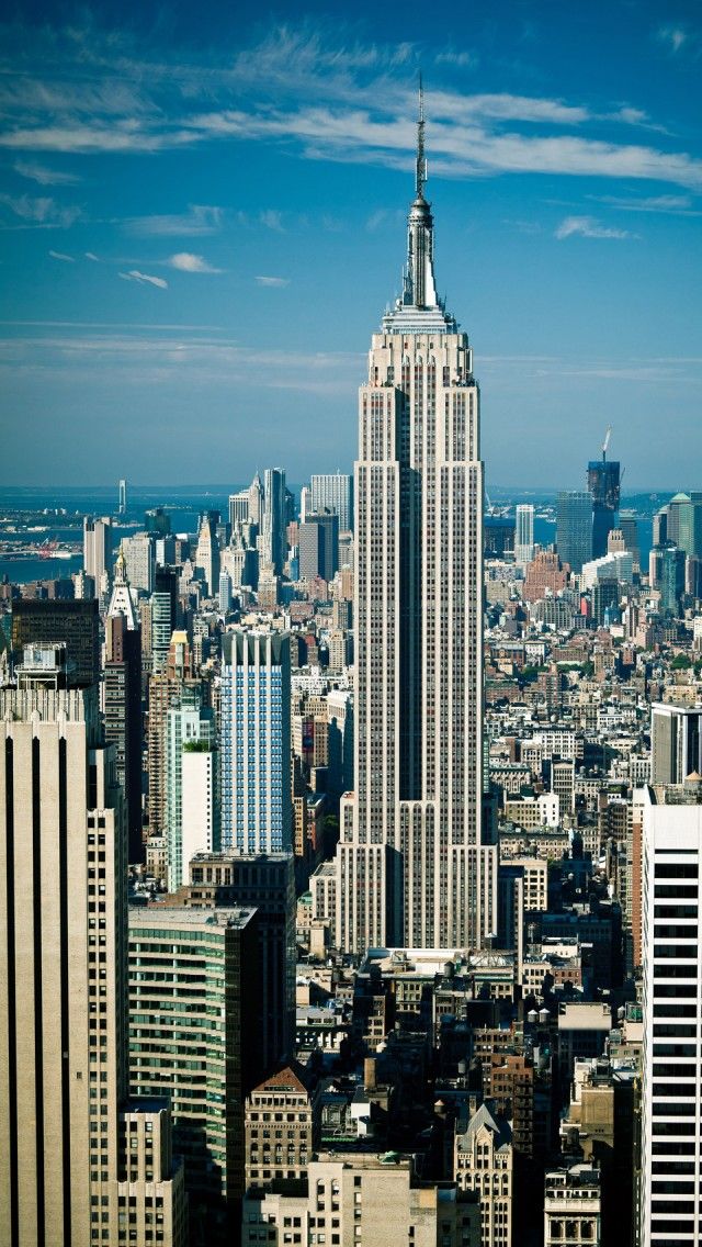 New York Empire State Building Black White iPhone 5 Wallpaper ...