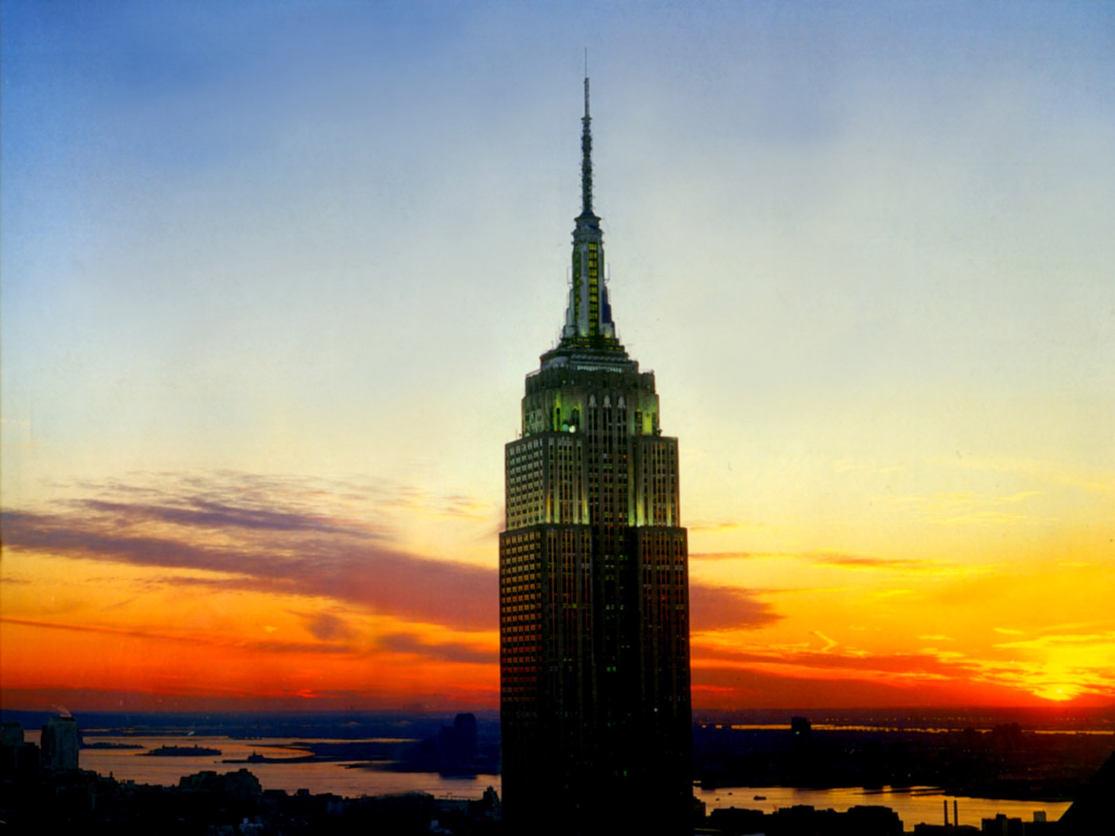 wallpaper Empire State Building Sunset HD Wallpapers | HD ...