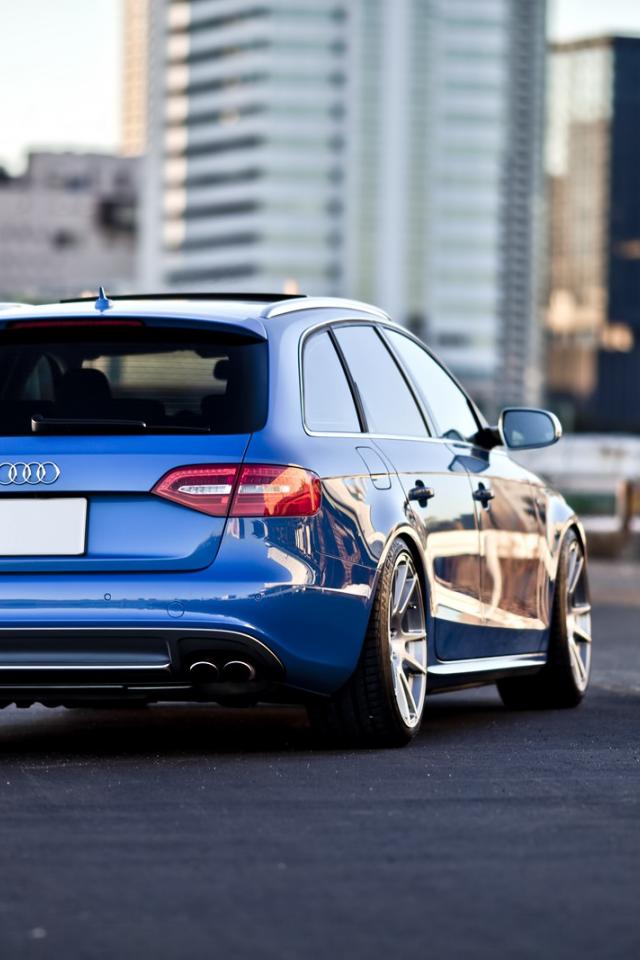 HDscreen Audi S4 avant blue cars desktop bakcgrounds