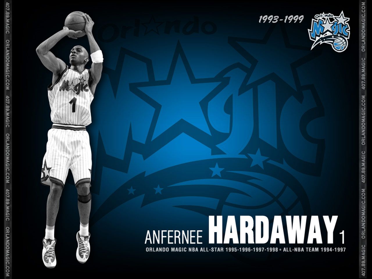 Anfernee Hardaway Orlando Magic Wallpaper | Basketball Wallpapers ...