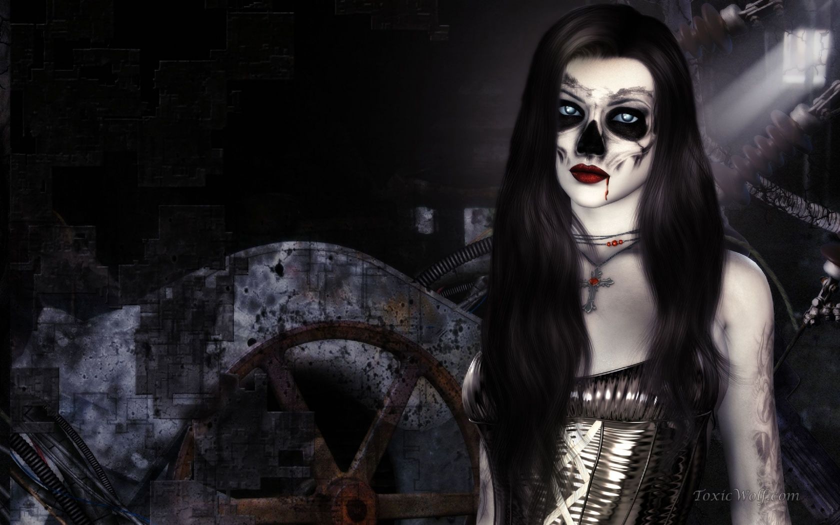 Gothic / Dark Art: Toxic Wolf Darkness Falls, desktop wallpaper nr ...