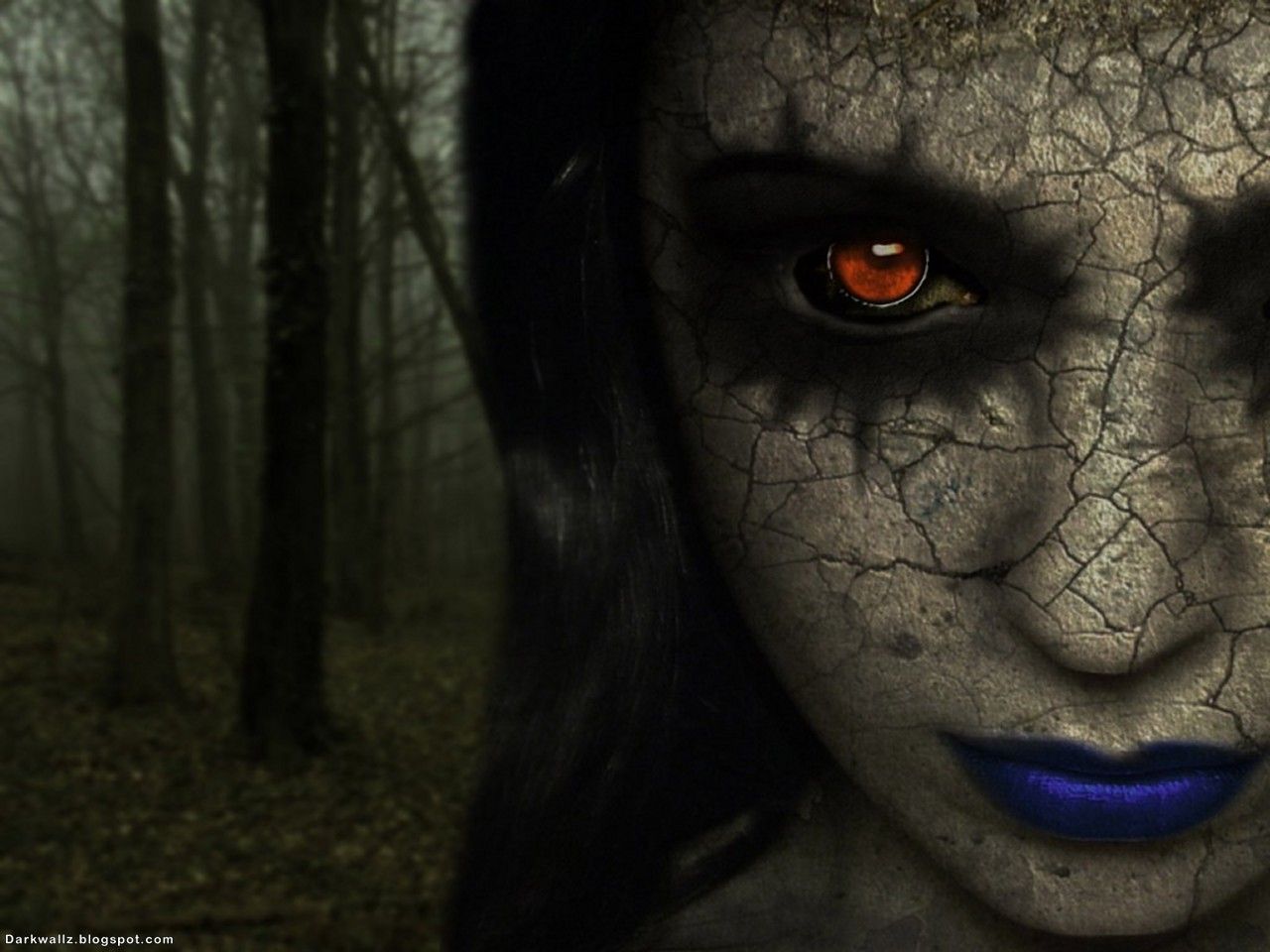 Gothic Girl In The Forest dark gothic wallpaper | Dark Wallpapers ...