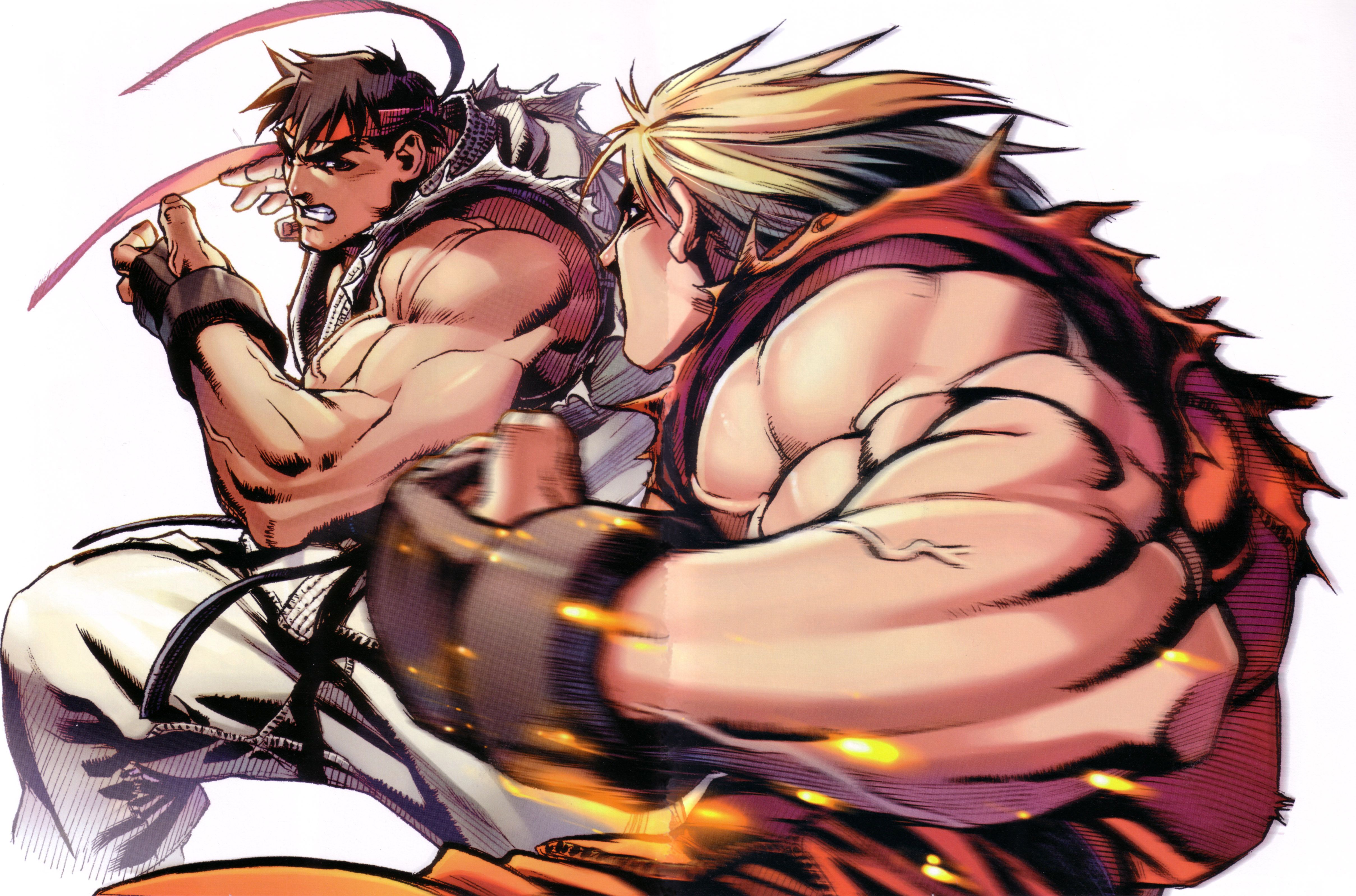 Street Fighter, Ryu, Ken Masters, fighters :: Wallpapers