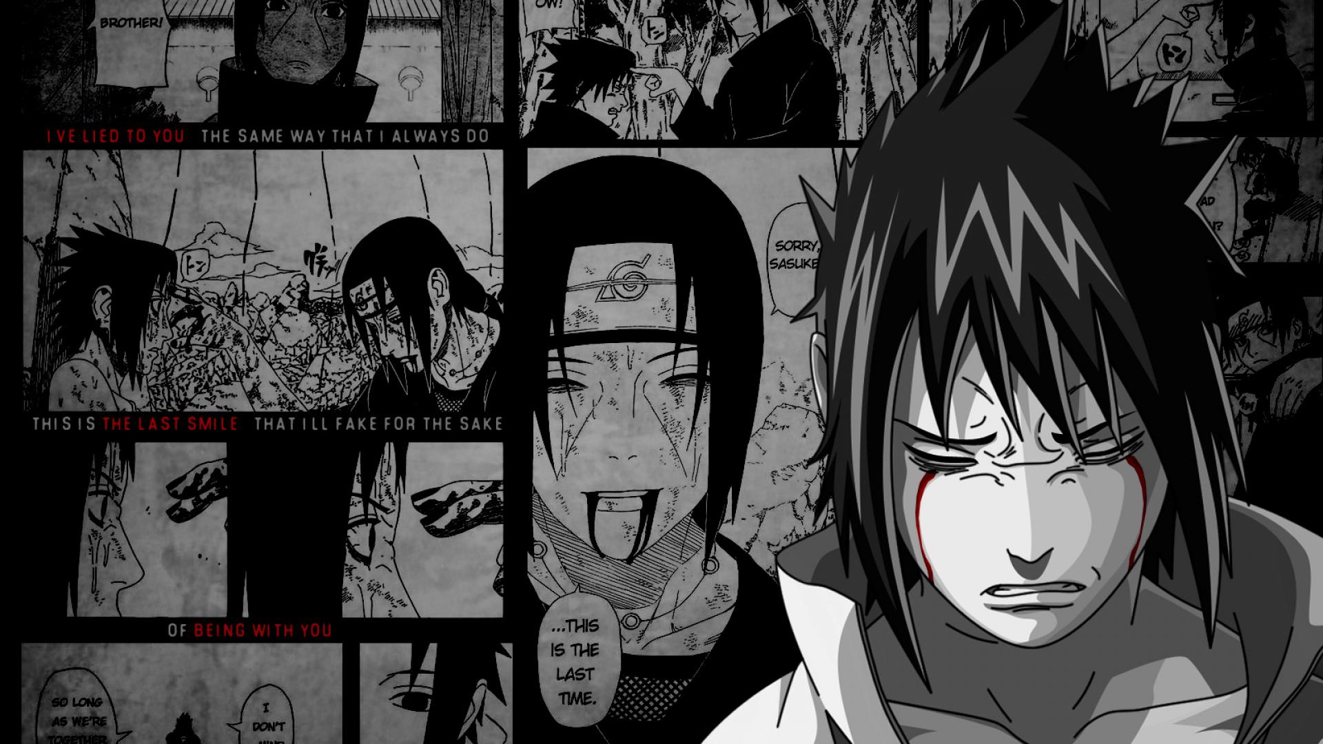 Naruto shippuden uchiha itachi uchiha sasuke manga wallpaper ...