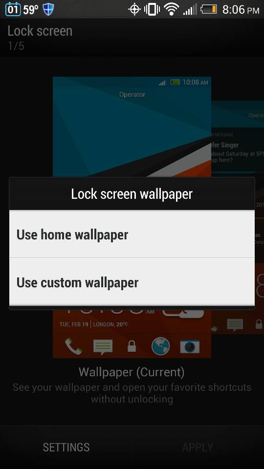 Set homescreen and lockscreen wallpapers separately - Android