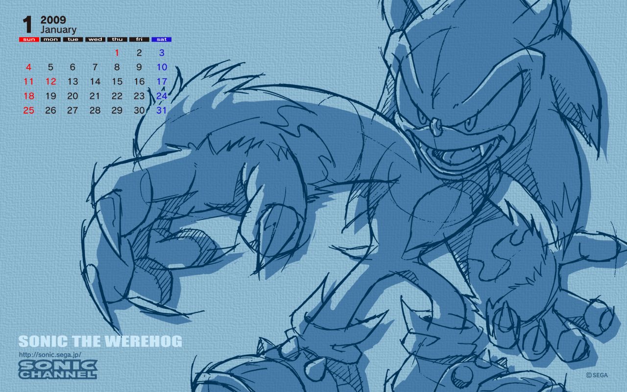 2009 / 01 - Sonic the Werehog - Sonic Channel - Gallery - Sonic SCANF