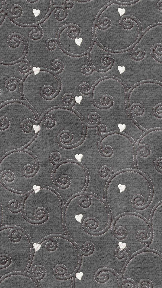 Hearts pattern embroidered iPhone 5s Wallpaper Download | iPhone ...