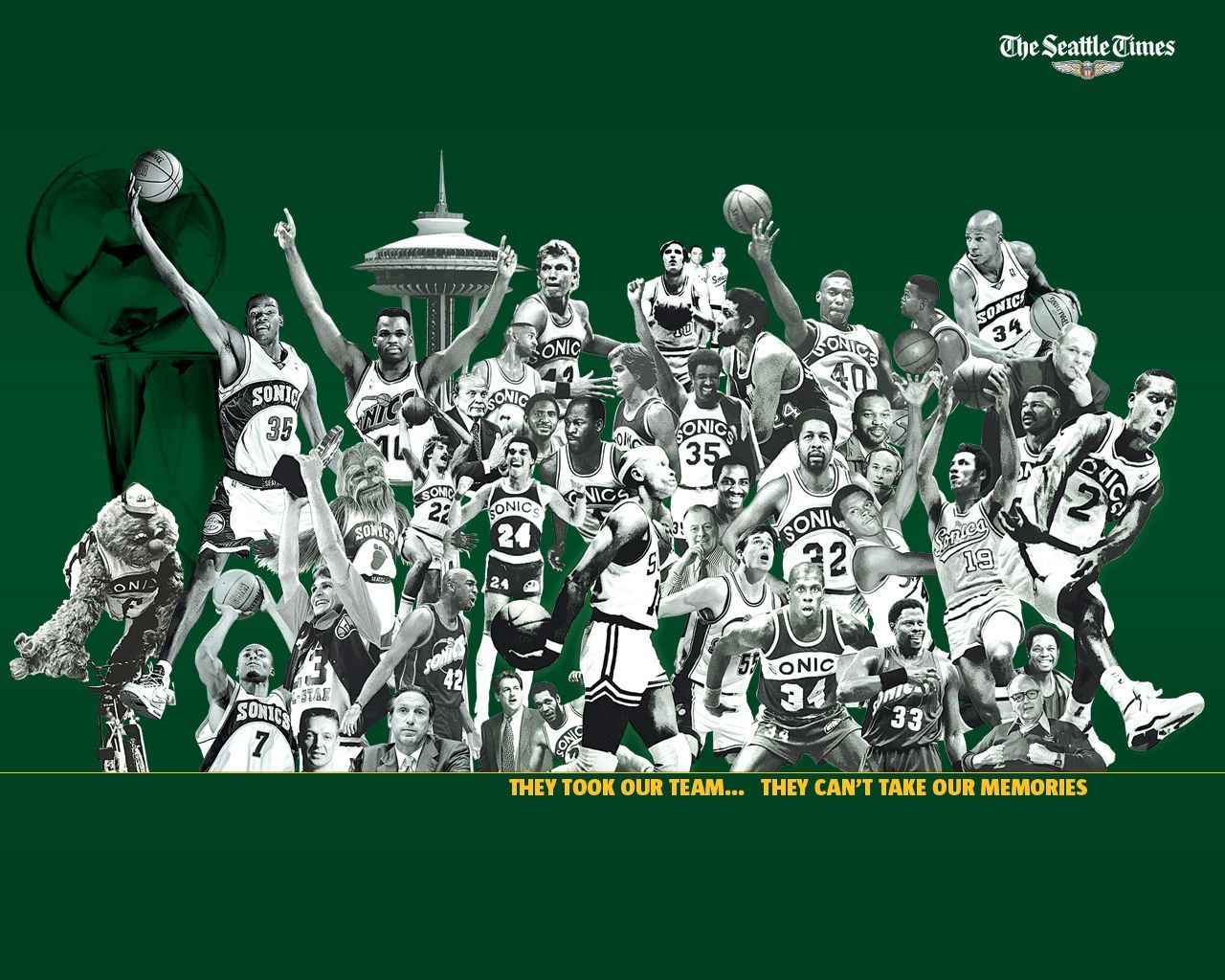 NBA Sonics wallpaper Seattle Times Newspaper