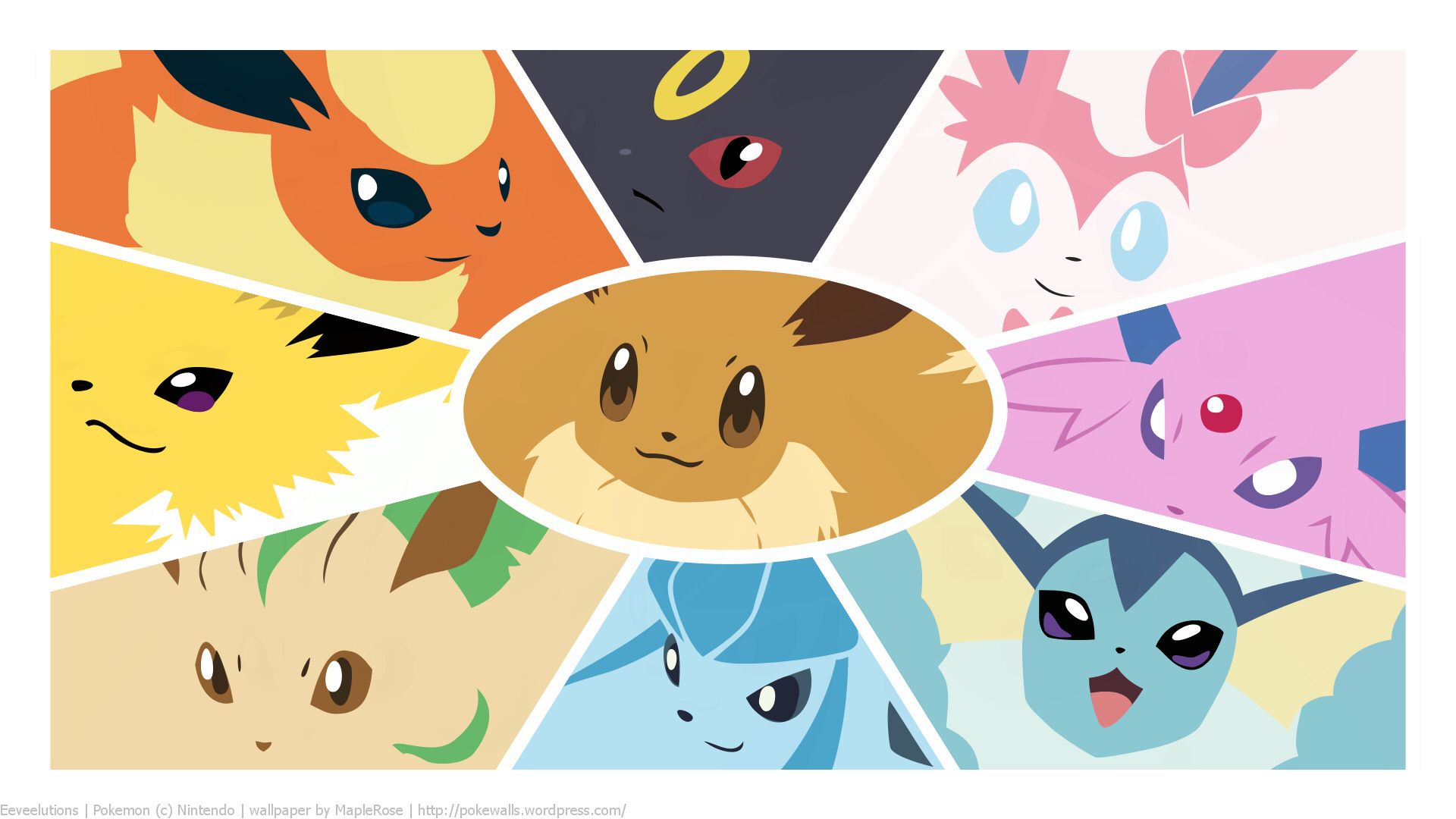 Eevee Pokemon Evolutions Wallpaper by NatuTorchic on DeviantArt