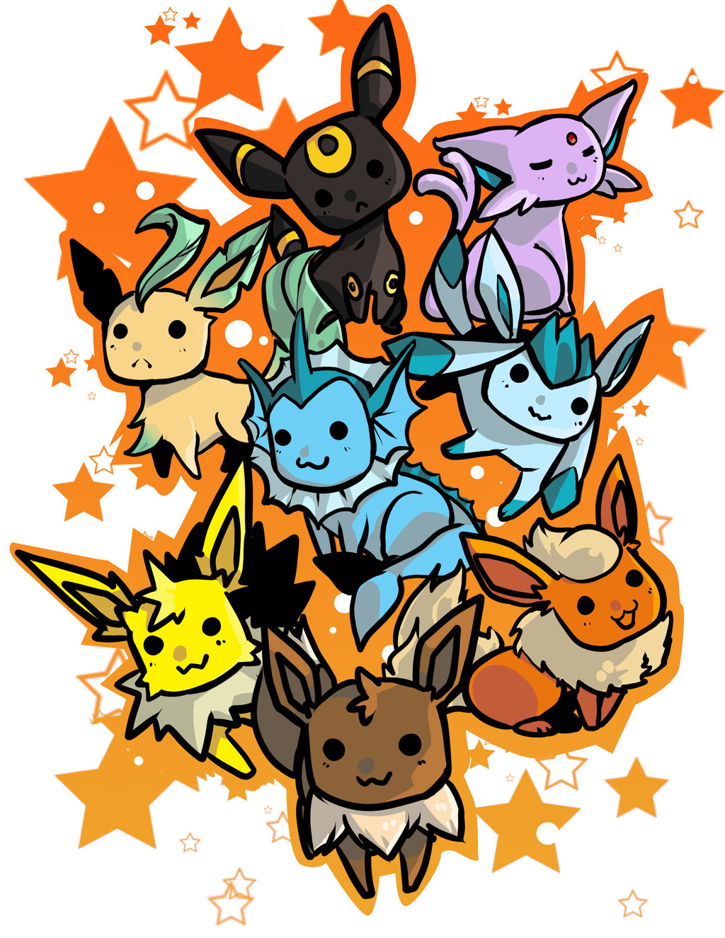 Eevee Evolution by xxFreeLoadxx on DeviantArt