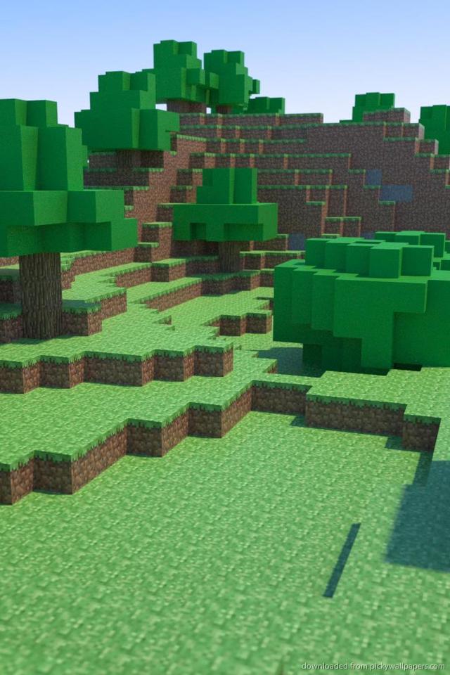 Download Minecraft Nature Wallpaper For iPhone 4