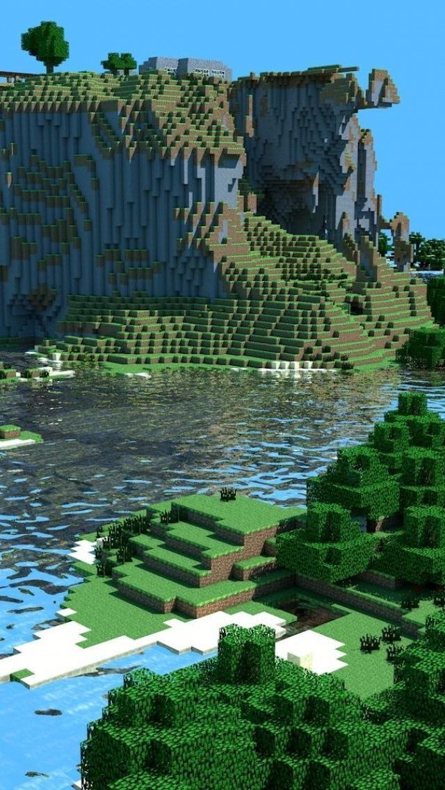 Minecraft Landscape iPhone 5 Wallpaper ID 36949