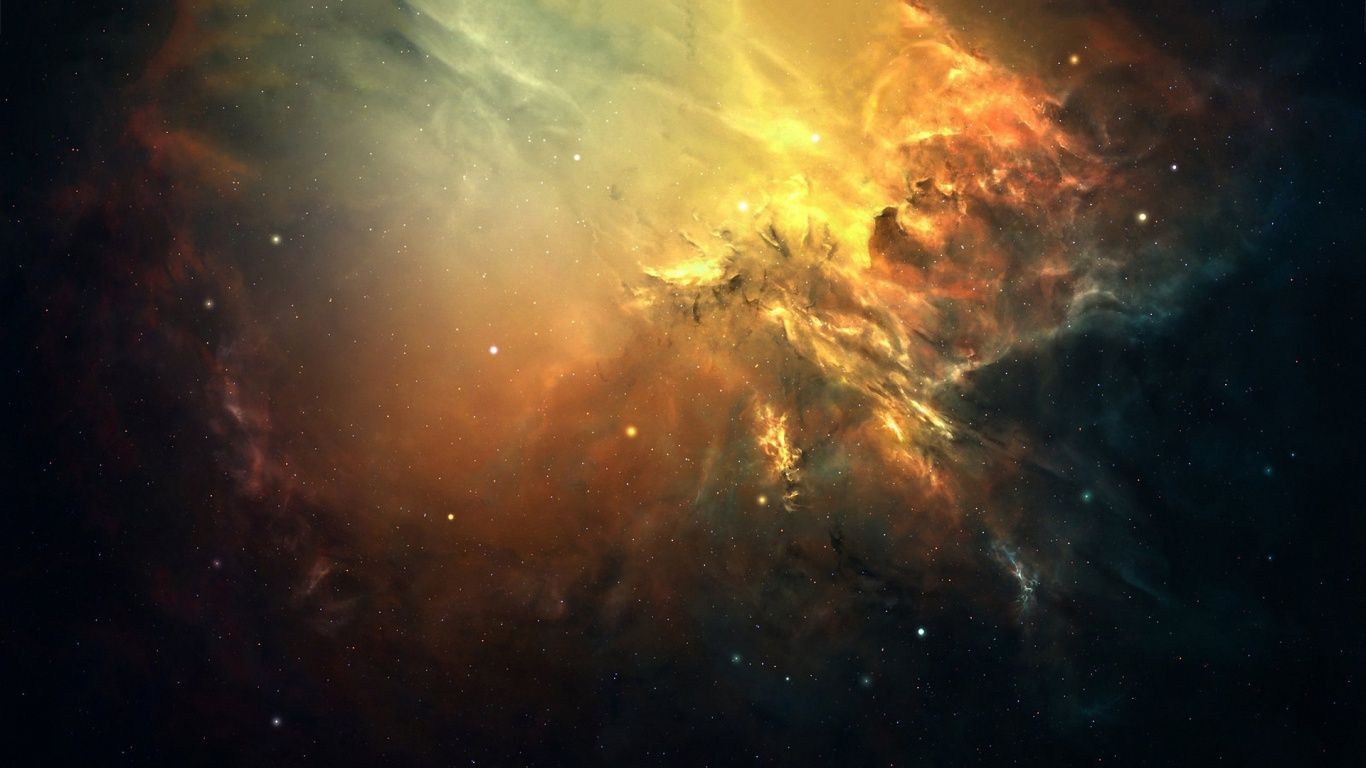 1366x768 Space star cluster Wallpaper