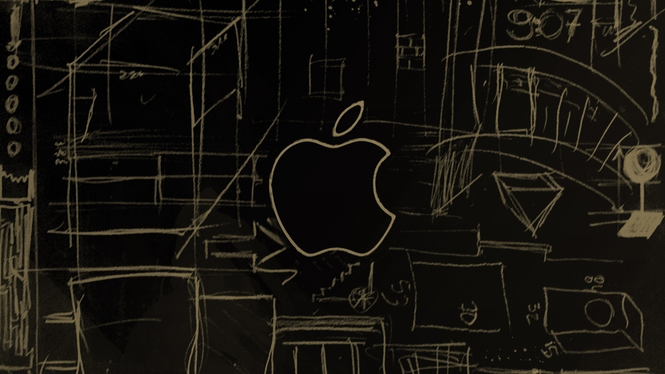 Apple Logo Sketch Mac Wallpaper Download Free Mac Wallpapers