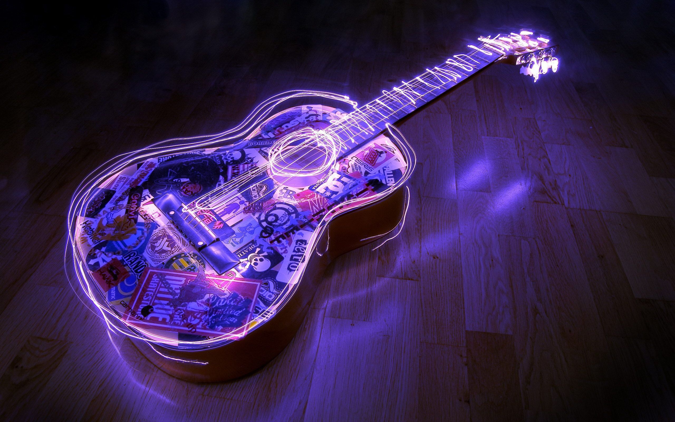 Wallpaper Gitar Laptop