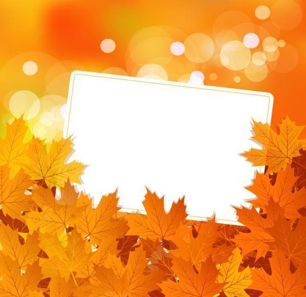 Fall of Maple Leaf elements background vector 07 - Vector