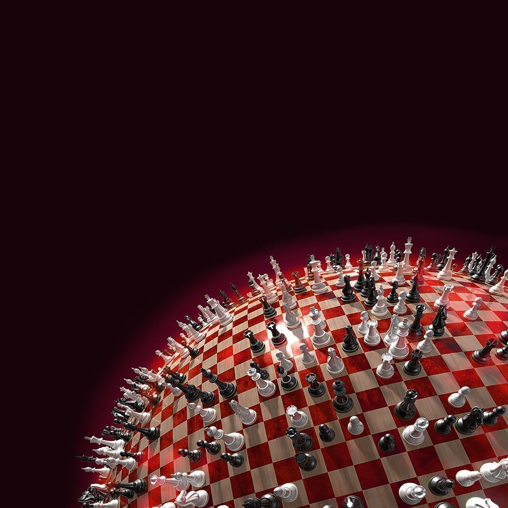 Spherical Chessboard 3d iPad Air Wallpaper Download iPhone
