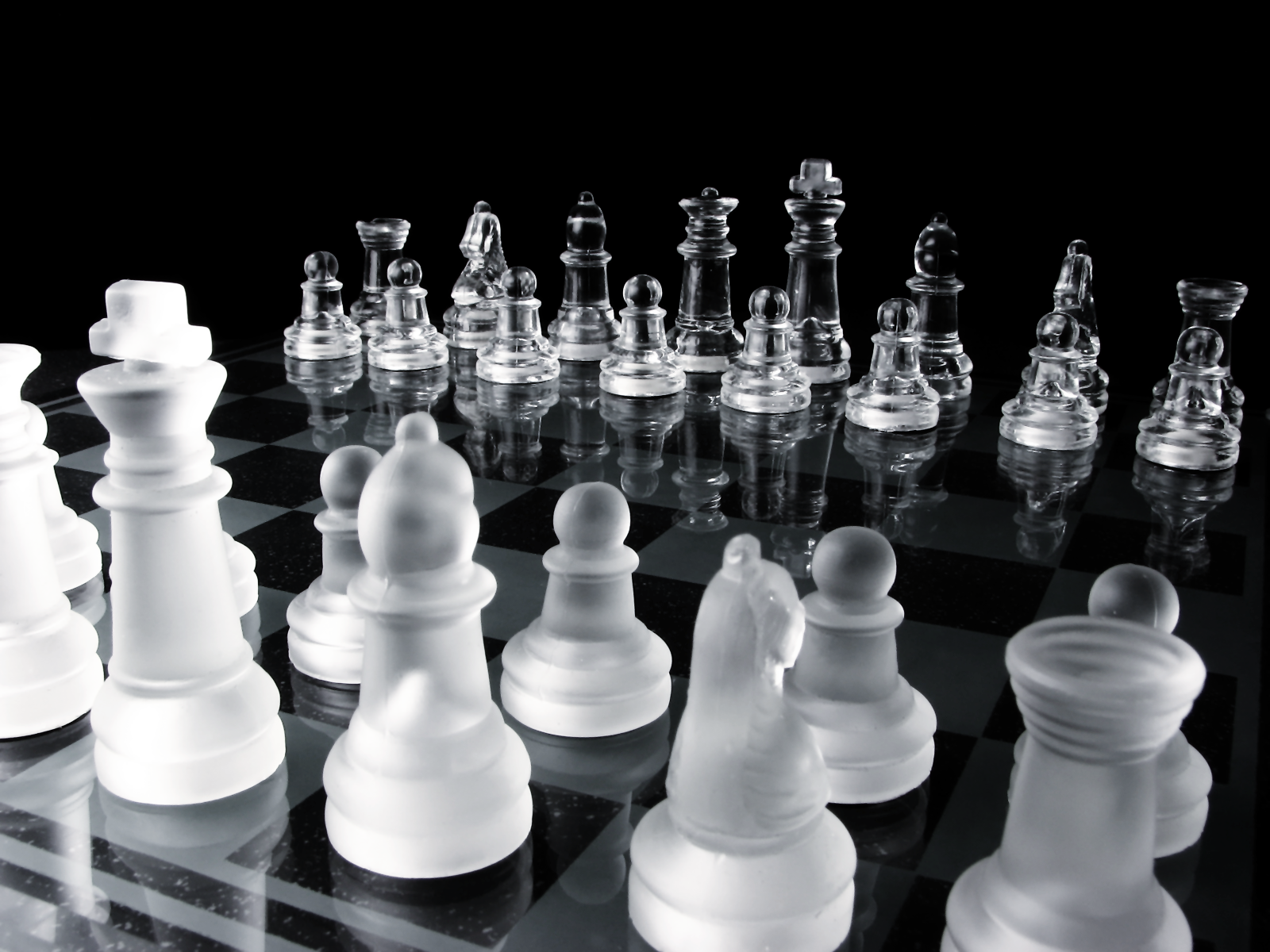 Chess Board With Pieces - wallpaper.