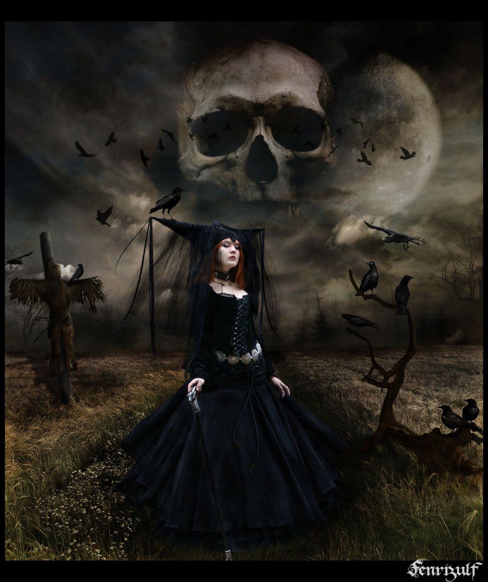 Gothic witch and skull, Wallpapers Metal Gothic: Heavy Metal ...