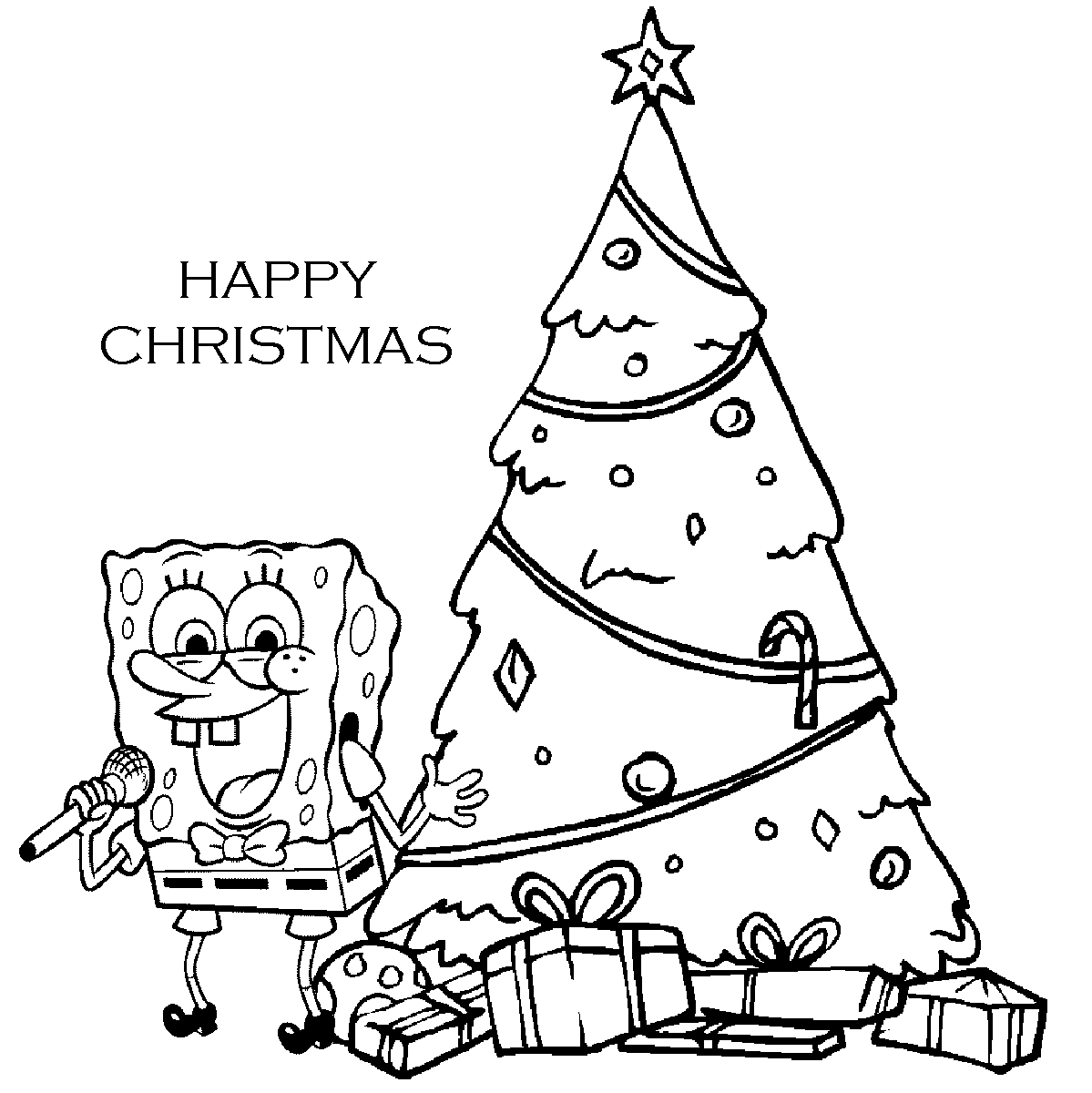 Christmas Wallpapers Free: spongebob christmas coloring pages