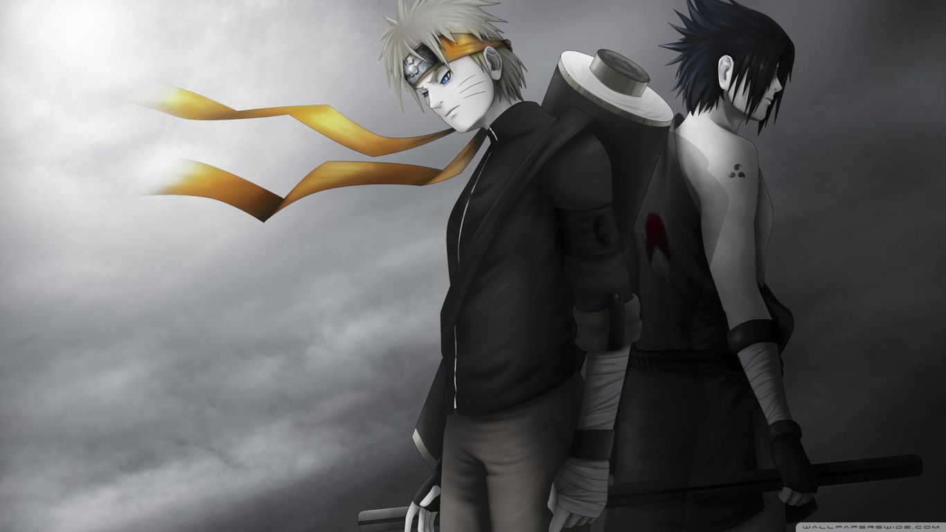 Naruto Sasuke Shippuden Black and White HD Wallpaper HD desktop ...