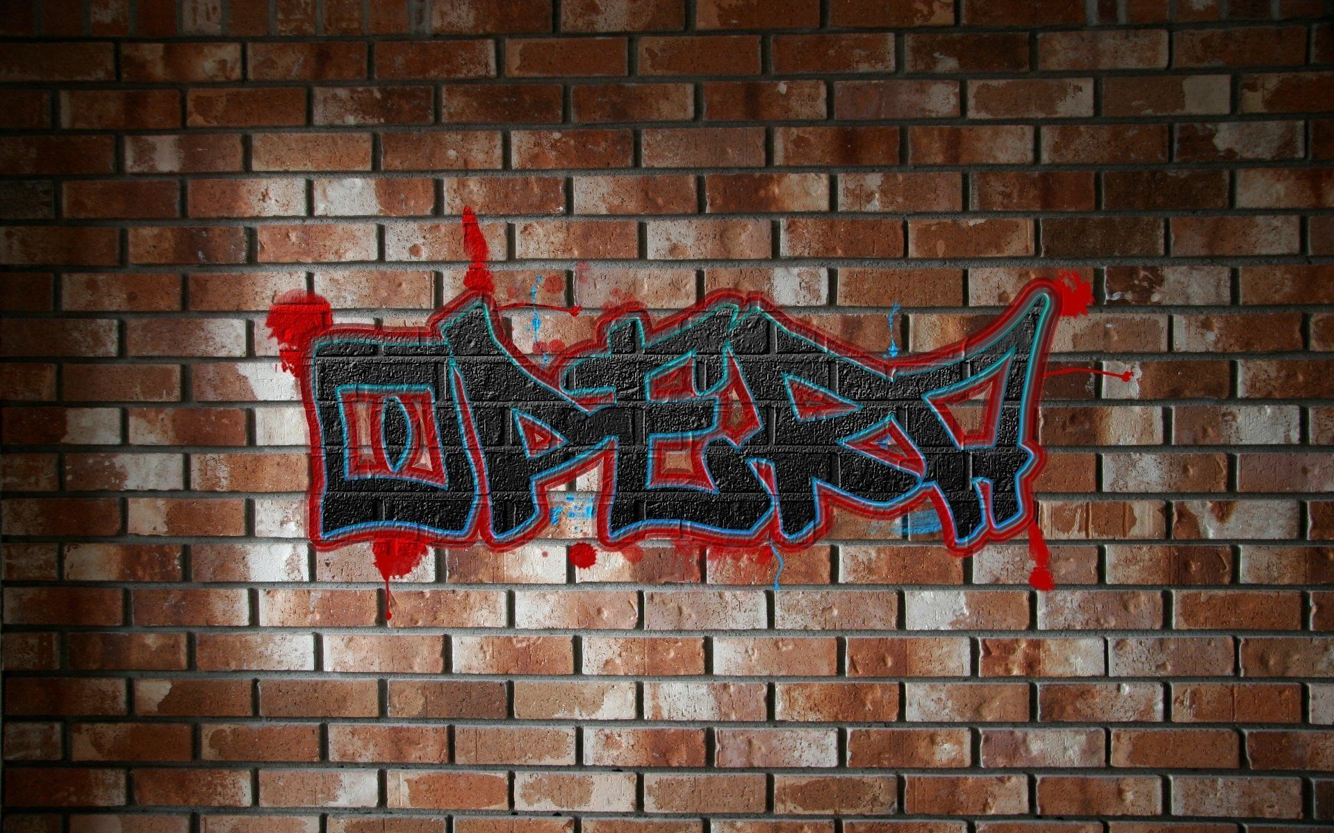 Gigabyte, graffiti, background