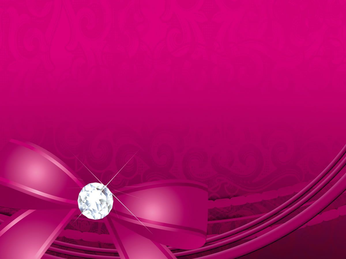 Pink diamond with ribbon Download PowerPoint Backgrounds - PPT