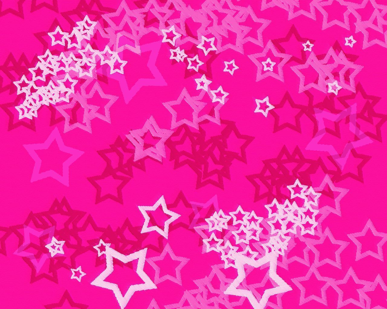 Cute Pink Background Stars Pattern Ppt Backgrounds For