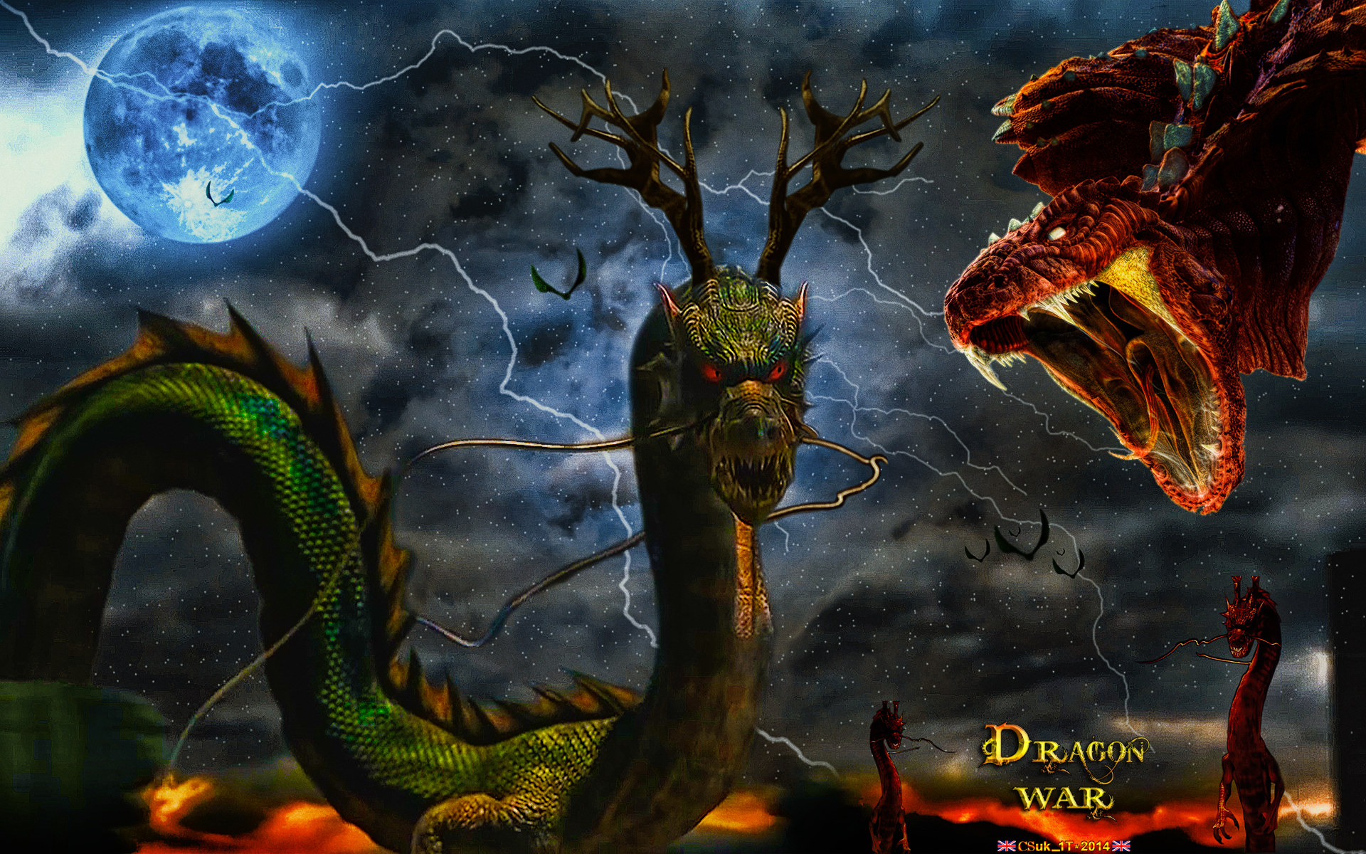Dragon War By Csuk 1t D7k02yy Wallpapers13.com