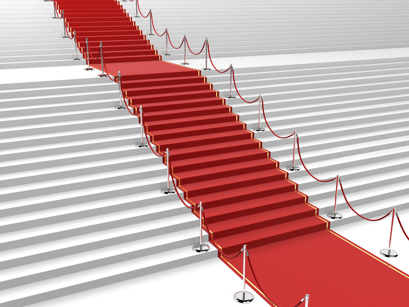 Guardrail and stairs covered with red carpet 50019 - Stage venue ...