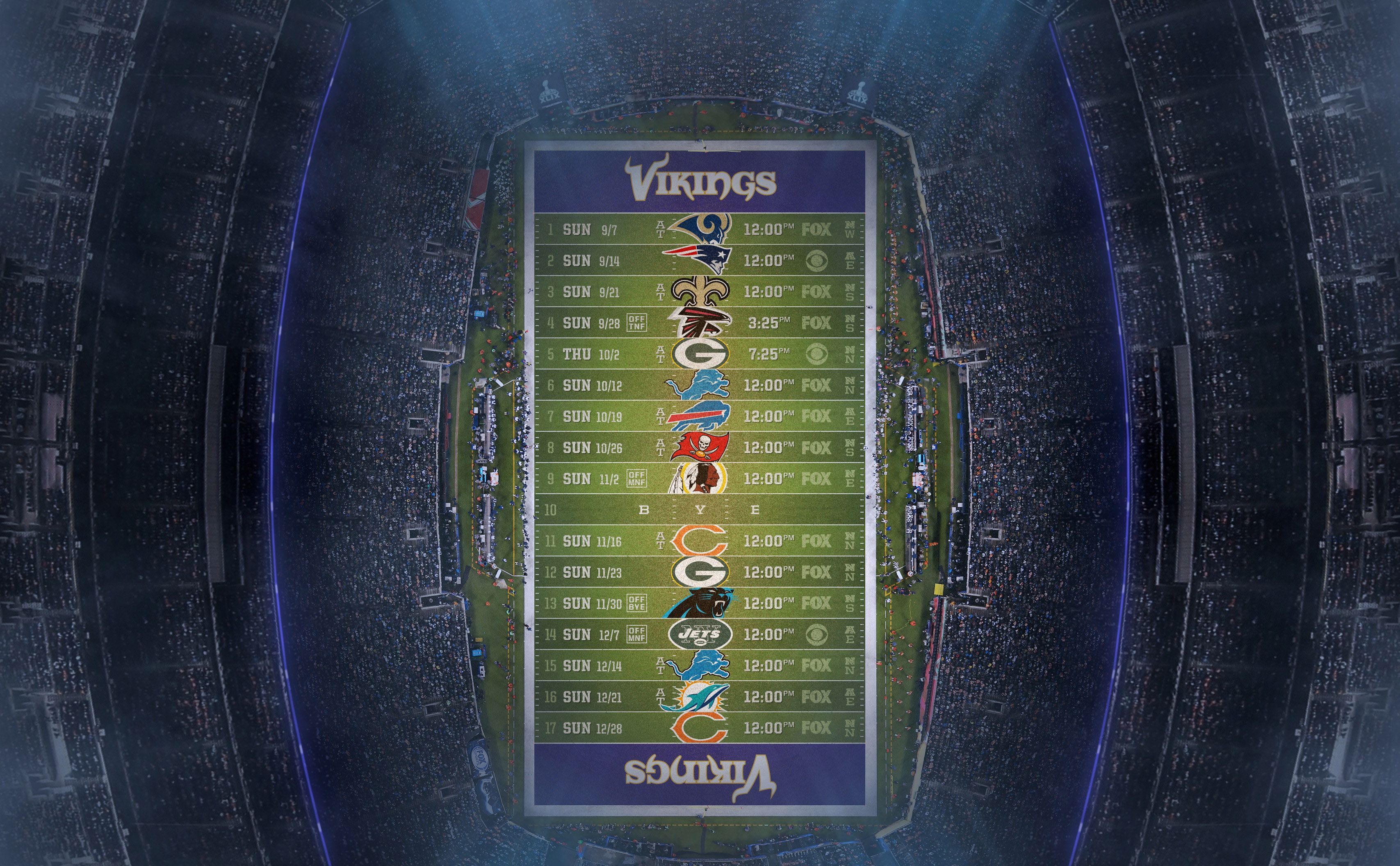 Minnesota Vikings 2014 NFL Schedule Wallpaper