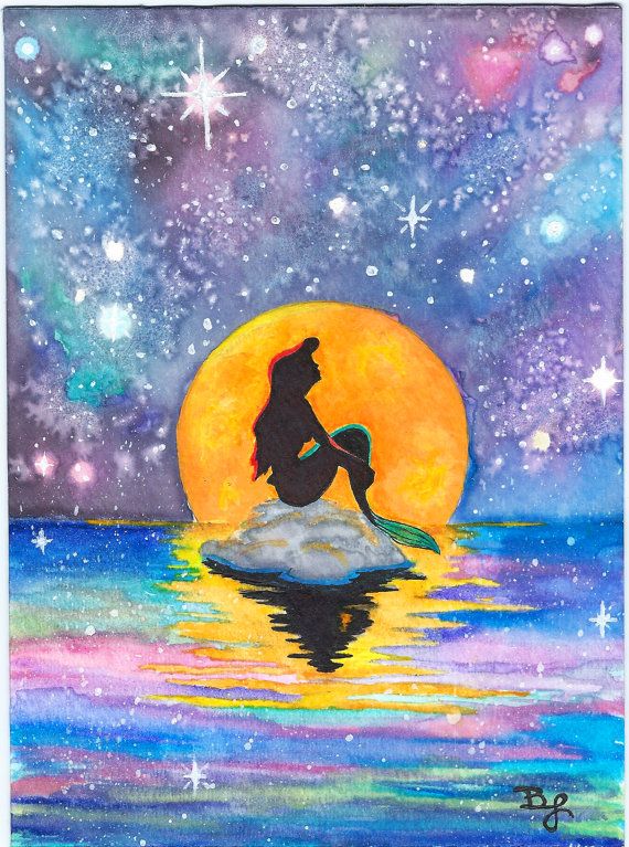 Disney Silhouette Painting - The Little Mermaid, Part of Your ...