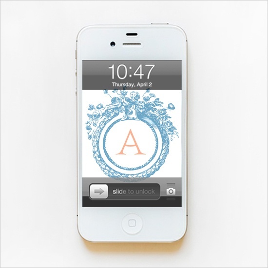 Free monogram background for your iPhone. You can change the