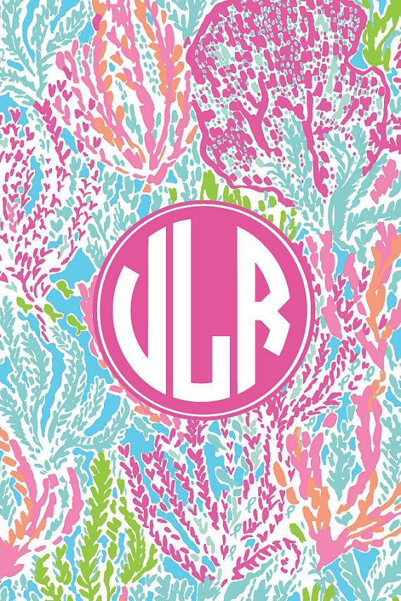 Free Lilly Pulitzer Monogram Iphone Wallpaper cute Backgrounds
