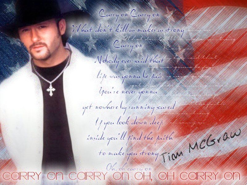 Free desktop wallpaper, Tim McGraw and american flag on the background