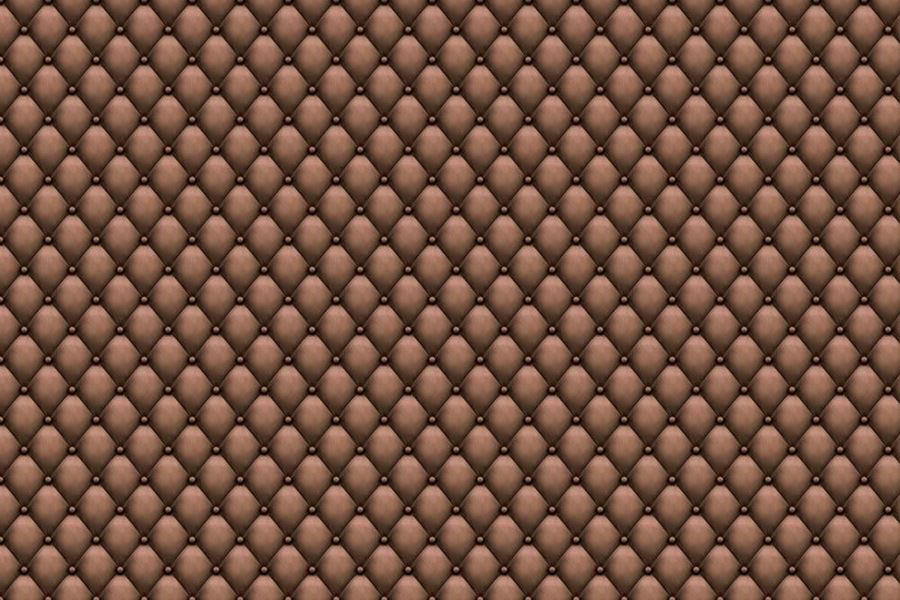Diamond Brown Padded Leather Look Wallpaper. Walls and Murals