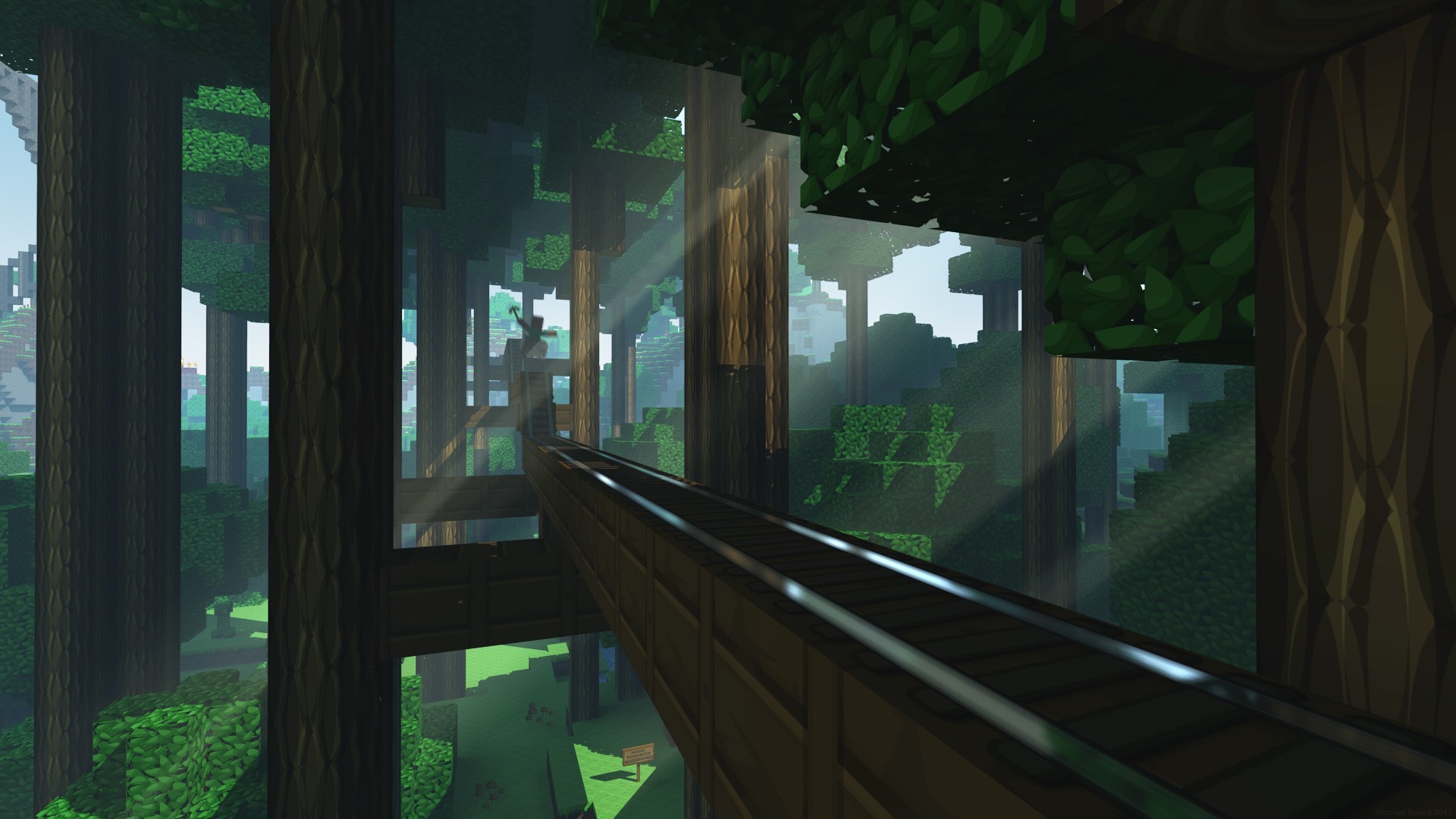 SuperHD.pics: Game Art Mine Minecraft forests game desktop bakcgrounds