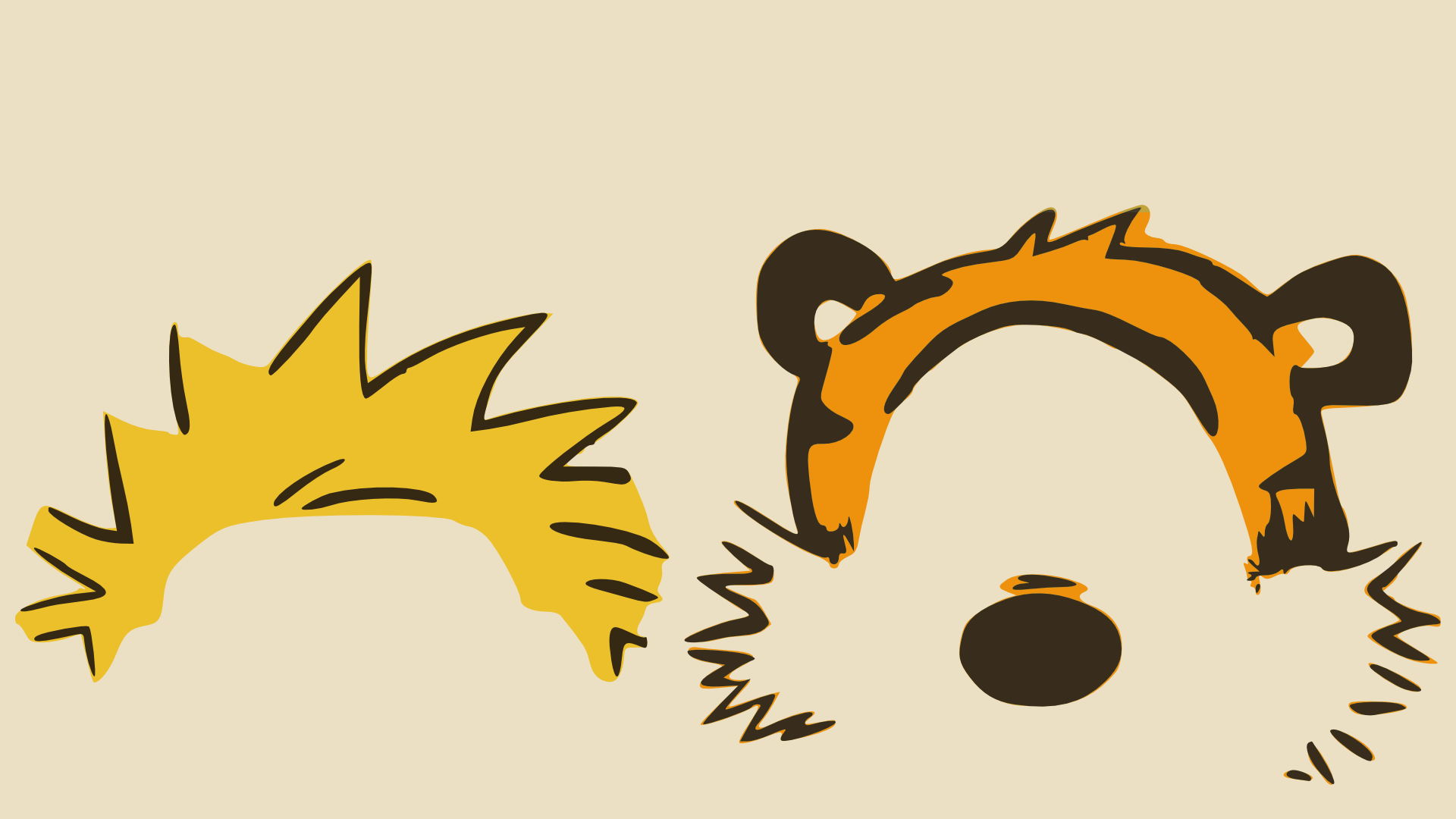 Minimal Calvin and Hobbes [1920x1080] : wallpapers