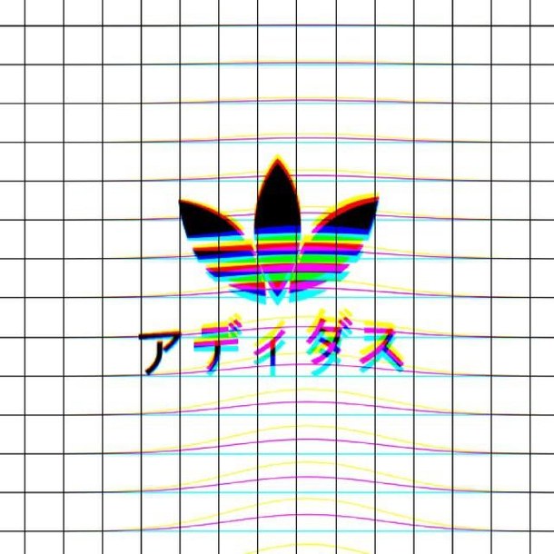 Adidas, background, black, color, grids - image by Bobbym