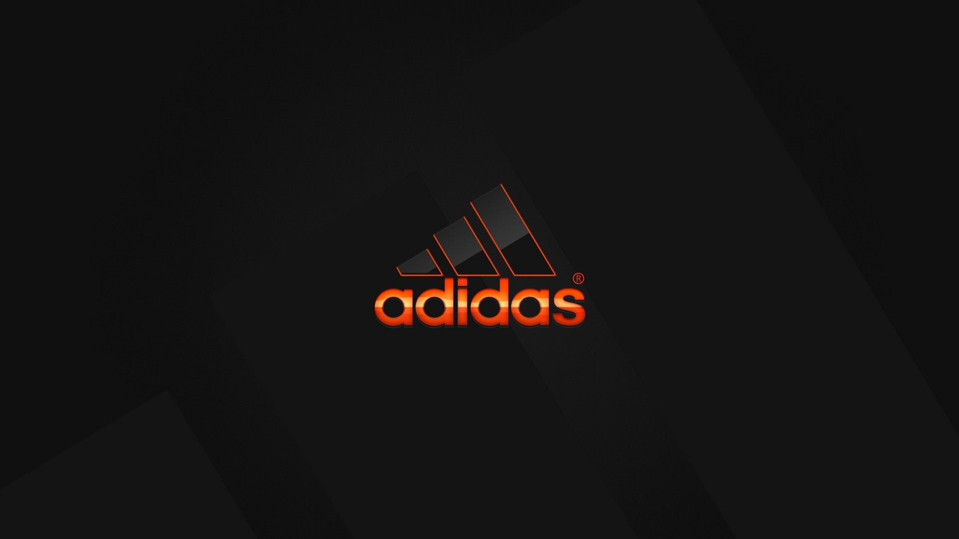 adidas, logo, orange, black background