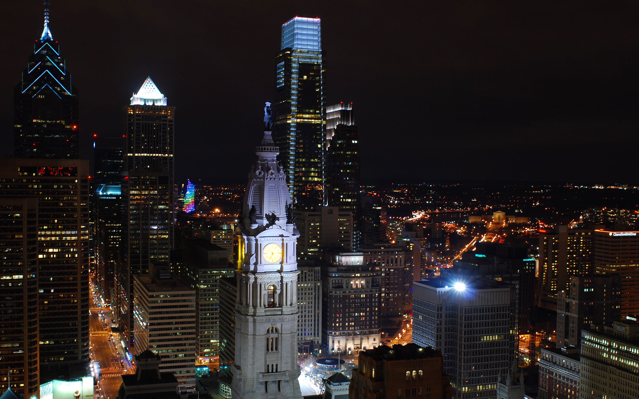 Philadelphia Skyline At Night - wallpaper