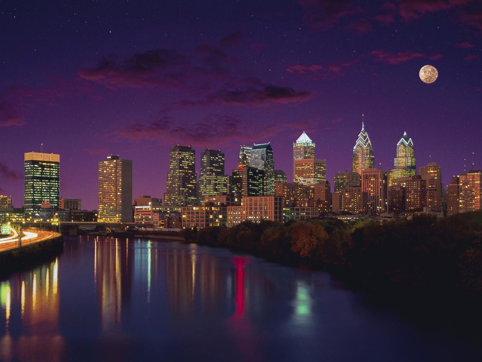 Philadelphia City Night Lights Wallpapers - 1600x1200 - 263253