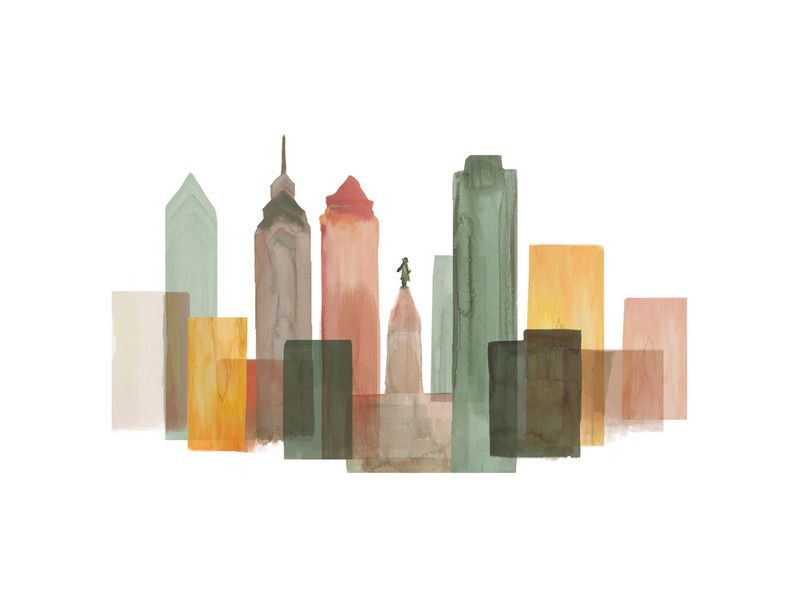 Philadelphia Skyline Wall Art Prints by Katherine Moynagh | Minted