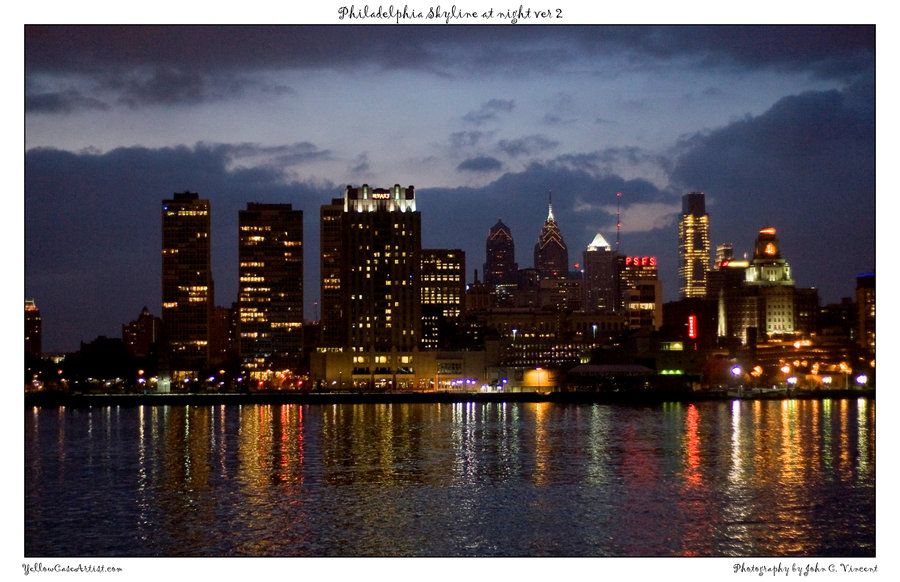 Philadelphia Skyline nv2 by yellowcaseartist on DeviantArt