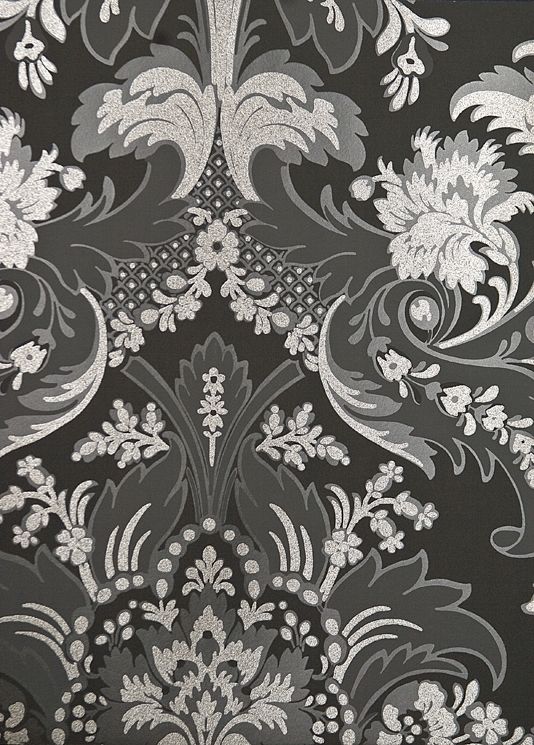 Charcoal Aldwych Damask Wallpaper Cole and Son Albemarle