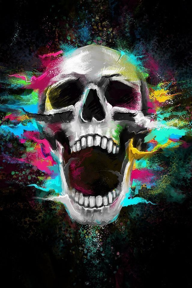 Crazy Shouting Skull iPhone 4s Wallpaper Download iPhone