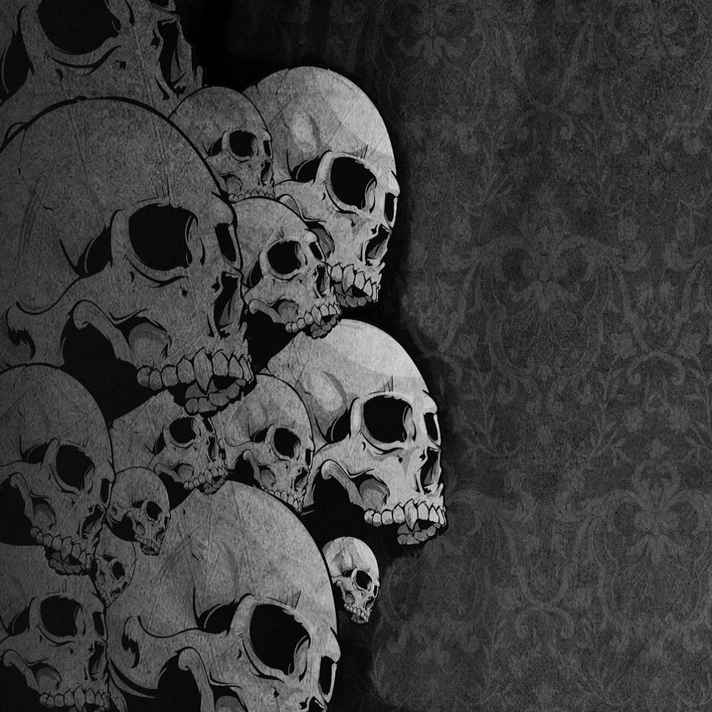 Black And Grey Skull Wallpapers The Art Mad Backgrounds